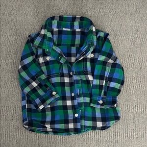 Baby Gap Kids Plaid Shirt - Green and Blue